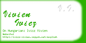 vivien ivicz business card